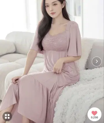 tu hacci 락시아슬립 나이트 브라 원피스 반팔 롱 기장