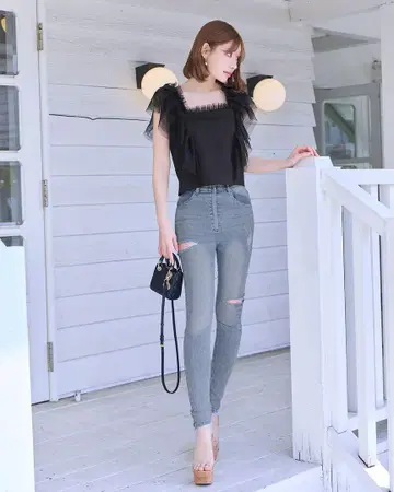 Rady 프론트 지퍼 슬래시 스키니