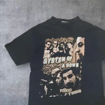 빈티지 SYSTEM OF A DOWN 유로부트 티셔츠 XL