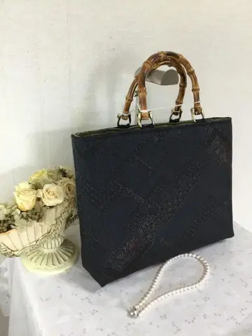 핸드메이드 리메이크 오시마 명주 가방 토트백 450