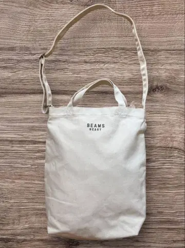 [새상품급] BEAMS HEART 캔버스 2WAY 토트백 멋스러움