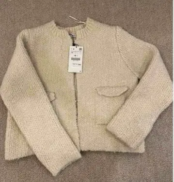 새상품 [ ZARA ] 베이지 가디건 상의 가디건 M 사이즈