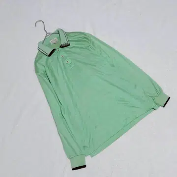 KN0329 [아다바트] 긴팔 폴로 셔츠 [I] 그린 레트로 밑단 슬릿