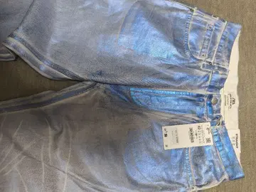 ZARA MAN EDITION AW'23 메탈릭 블루 데님 팬츠