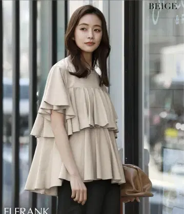 완판템 플레어 불규칙 헴 상의 ELFRANK