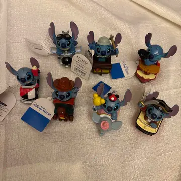 스티치 피규어 7대 세트 도쿄 디즈니 리조트 풀백카