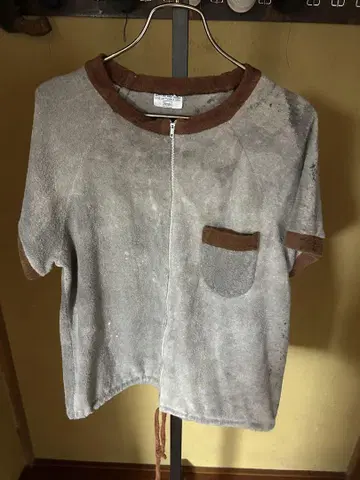 50s sears pile sweatshirt 파일 풀 집업 후염