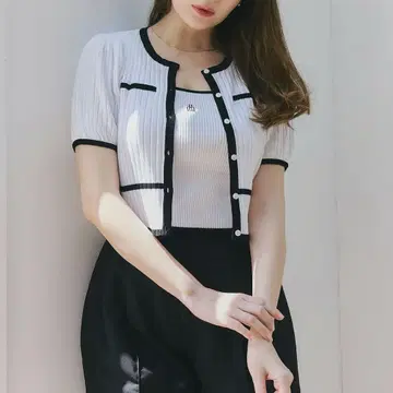 herlipto Trois Logo Bicolor Rib KnitSet