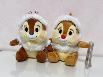 칩과 데일 봉제 인형 화이트 후드 앉은 봉제 인형 Disney