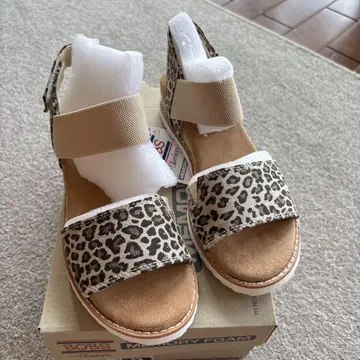 SKECHERS BOBS 레오파드 샌들 22cm 새상품