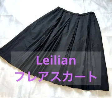 레리안 새상품급 플리츠 스커트 블랙 플레어 스커트 Leilian