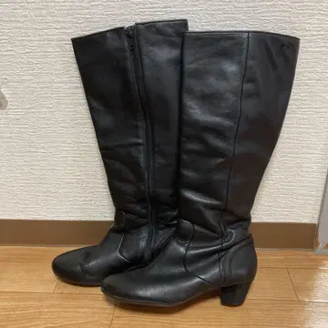 캠퍼 가죽 롱부츠 37