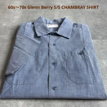 [데드스탁] 60년대 Glenn Berry 반팔 샴브레이 셔츠 M