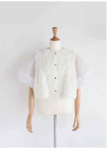 GIRLISH 테리어 자켓 화이트