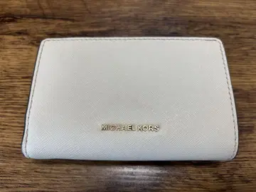 MICHAEL KORS 화이트 베이지 반지갑