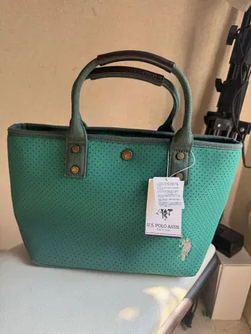 U.S. POLO ASSN. 그린 토트백