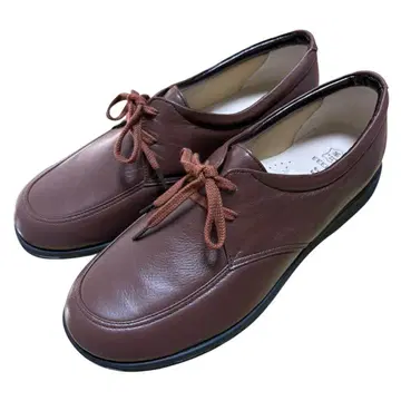 미사용급 Rose shoes 5E 폭넓은 천연 가죽 워킹화 25cm