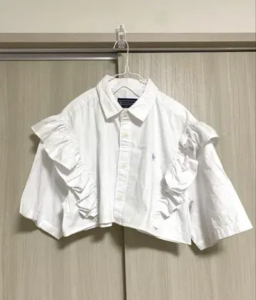 리메이크 프릴 셔츠 화이트