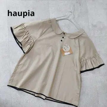 택 포함 새상품 haupia 하우피아 카라 풀오버 베이지 정가 1.1만