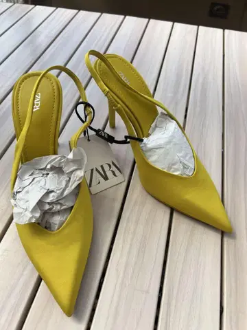 ZARA 머스타드 뮬 사이즈 36