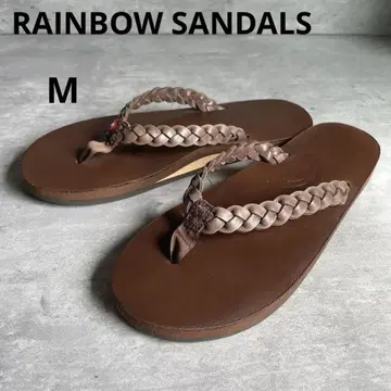 [새상품급] RAINBOW SANDALS 레인보우 샌들 가죽 쪼리