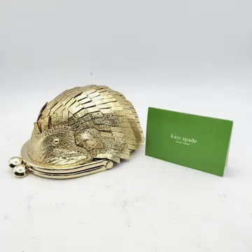 케이트 스페이드 뉴욕 코인 케이스 지갑 고슴도치 가마구치 골드
