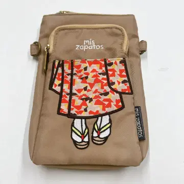 미스 사파토 기모노 패턴 게다 패턴 유카타 스마트폰 미니백 숄더백