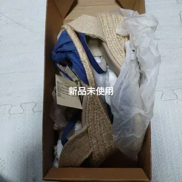 [미사용 새상품] 무인양품 에스파드리유 사이즈 24.5cm 파랑