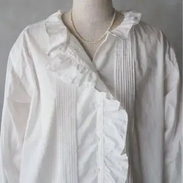 Nigel Cabourn WOMAN 개더 칼라 블라우스