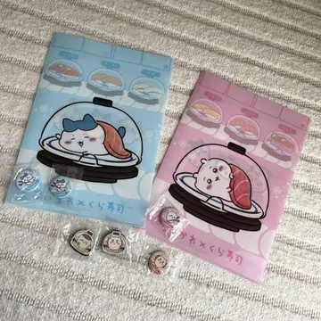 쿠라스시 치이카와 마그넷 클리어 파일 캔배지 하치와레