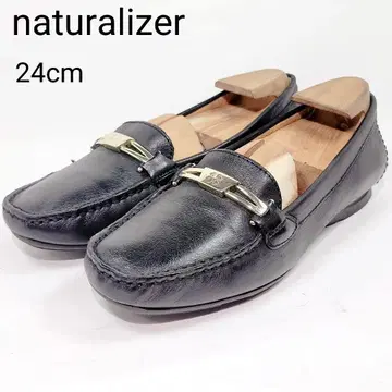 [새상품급] 나라이저 24cm 비트 로퍼 블랙 가죽