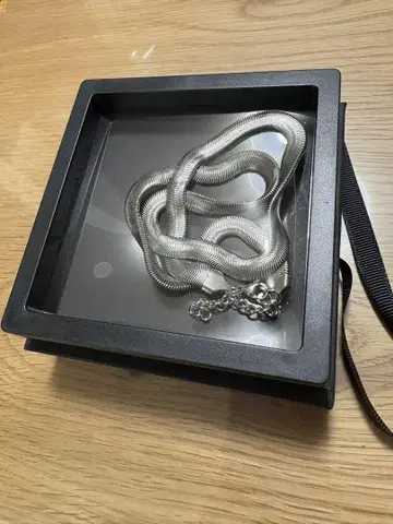 실버 메쉬 체인 목걸이