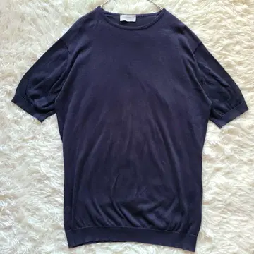 [현행] JOHN SMEDLEY 반팔 니트 씨 아일랜드 코튼 L