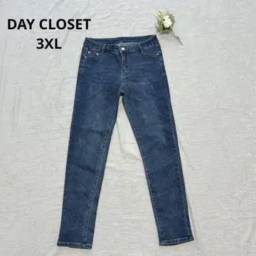 데이크로젯 [ 3XL ] 극세 스트레치 스키니 데님 블루 데미지 가공