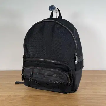 라코스테 엘 온 더 고 멀티 포켓 백팩 블랙