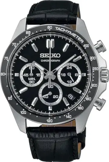 SEIKO 크로노그래프 블랙 손목시계