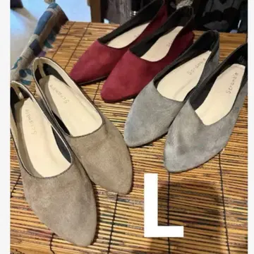 플랫슈즈 스웨이드 펌프스 L 사이즈
