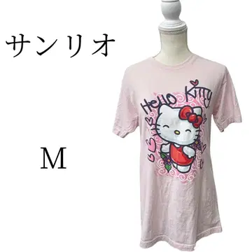 새상품급 Sanrio 산리오 헬로키티 핑크 티셔츠 컷소 M