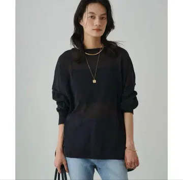 Loungedress 라운지드레스 화지 천축 니트 블랙 새상품 미개봉