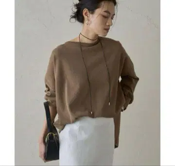 Loungedress 라운지 드레스 화지 천축 니트 브라운 새상품 미개봉