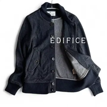 에디피스 EDIFICE 압축 울 트위드 발스타 재킷 블루종 네이비