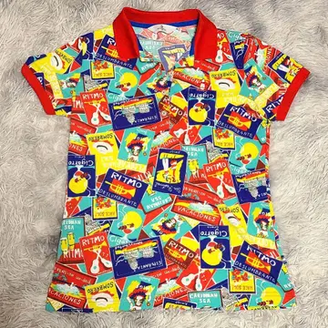 새상품급 Munsingwear 여성용 골프 의류 올 패턴 컬러풀 M