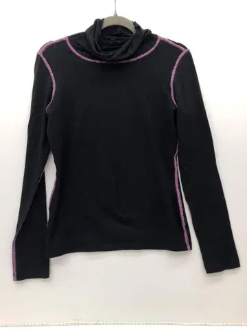 JeanPaulGaultier 블랙 하이넥 긴팔 상의 핑크