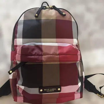 BLUE LABEL 체크 무늬 백팩