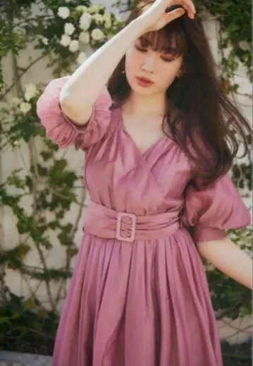 herlipto Airy Volume Sleeve Dress S rose