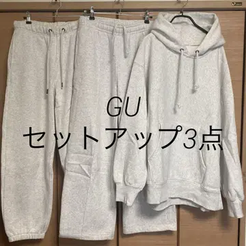 GU 헤비 웨이트 맨투맨 상하의 3점 세트 셋업