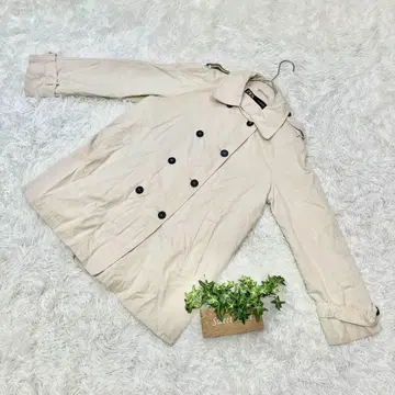 새상품급 [ ZARA ] 자라 스텐카라 코트 베이지 안감 있음 (M)