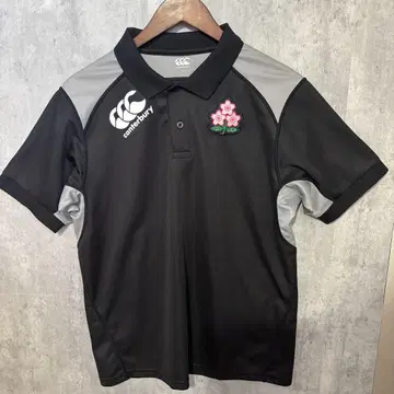 럭비 일본 대표 게임 셔츠 Canterbury 블랙 L JAPAN