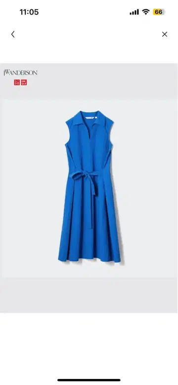 새상품 UNIQLO 시어서커 원피스 2024 JW 앤더슨 블루