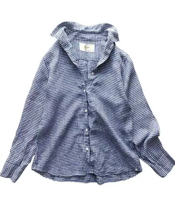 Spick & Span Noble 린넨 100 깅엄 체크 셔츠 38